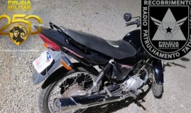 Motocicleta adulterada é apreendida após perseguição policial