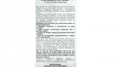 Mais denuncias contra UI - Alunos da Biomedicina exigem providências