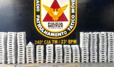 Polícia Militar apreende mais de 600 kg de maconha na MG-050 em Carmo do Cajuru