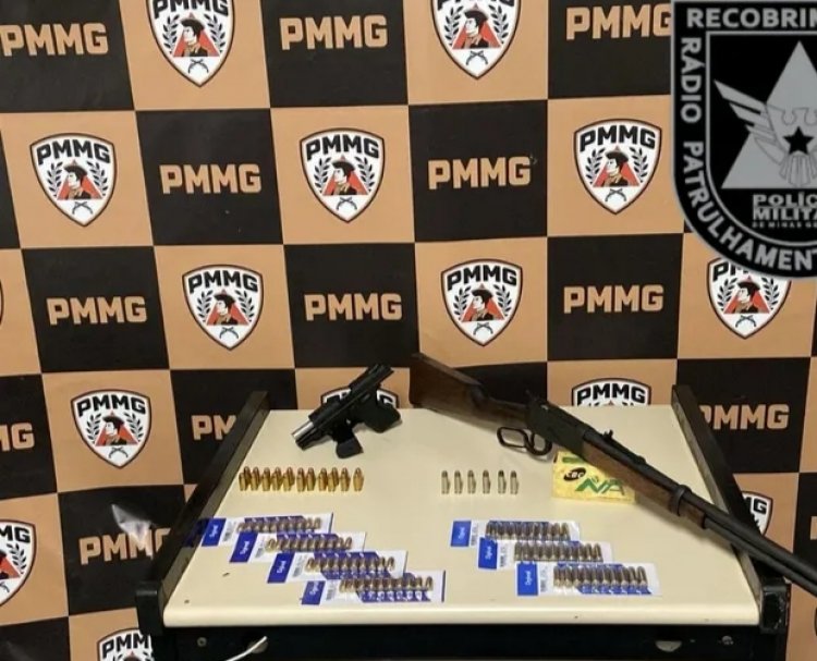 Polícia apreende armas de fogo irregulares no bairro Belvedere, em Itaúna