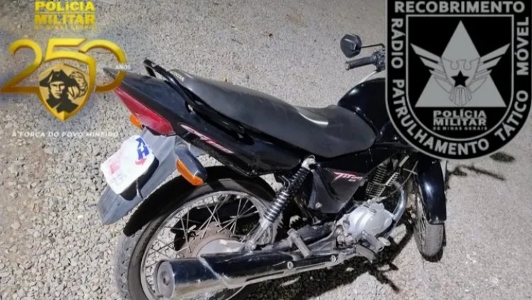 Motocicleta adulterada é apreendida após perseguição policial