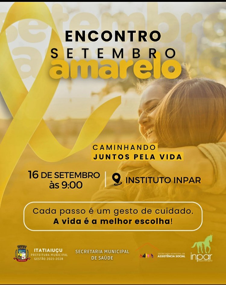 SETEMBRO AMARELO - Instituto INPAR promove caminhada pela vida