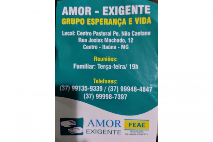 Grupo Amor Exigente comemora 26 anos em Itaúna