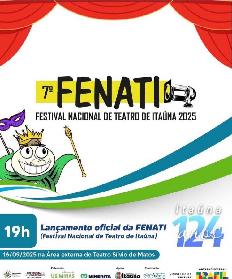 Itaúna celebra 124 anos com programação cultural no Festival de Teatro