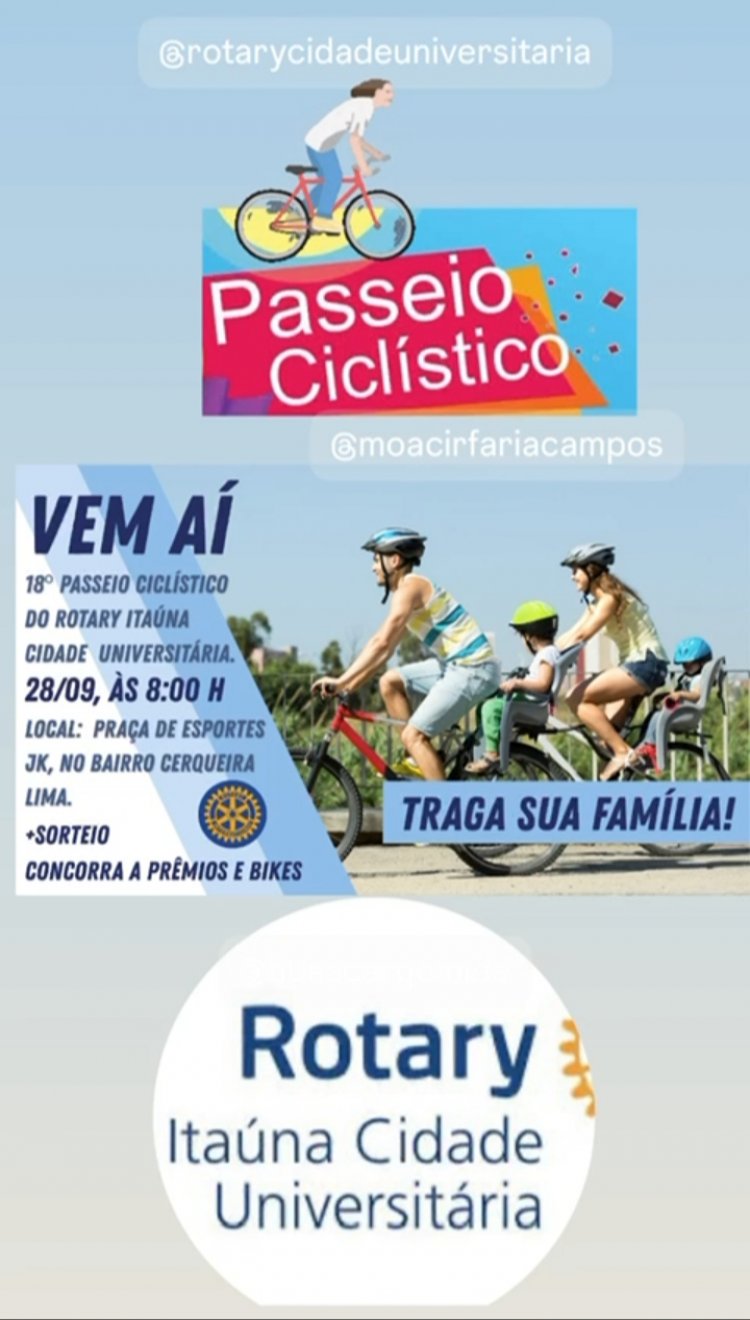 18º Passeio Ciclístico do Rotary Itaúna acontece neste domingo