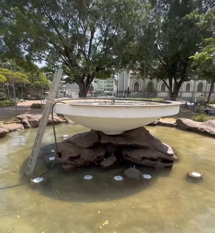 A Praça da Matriz está prestes a receber sua nova fonte luminosa