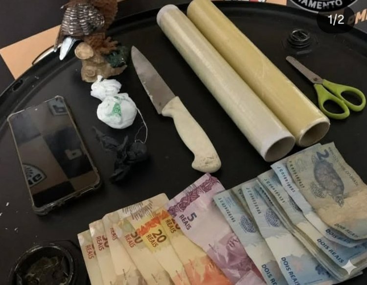 Homem preso com drogas e celular furtado em itaúna