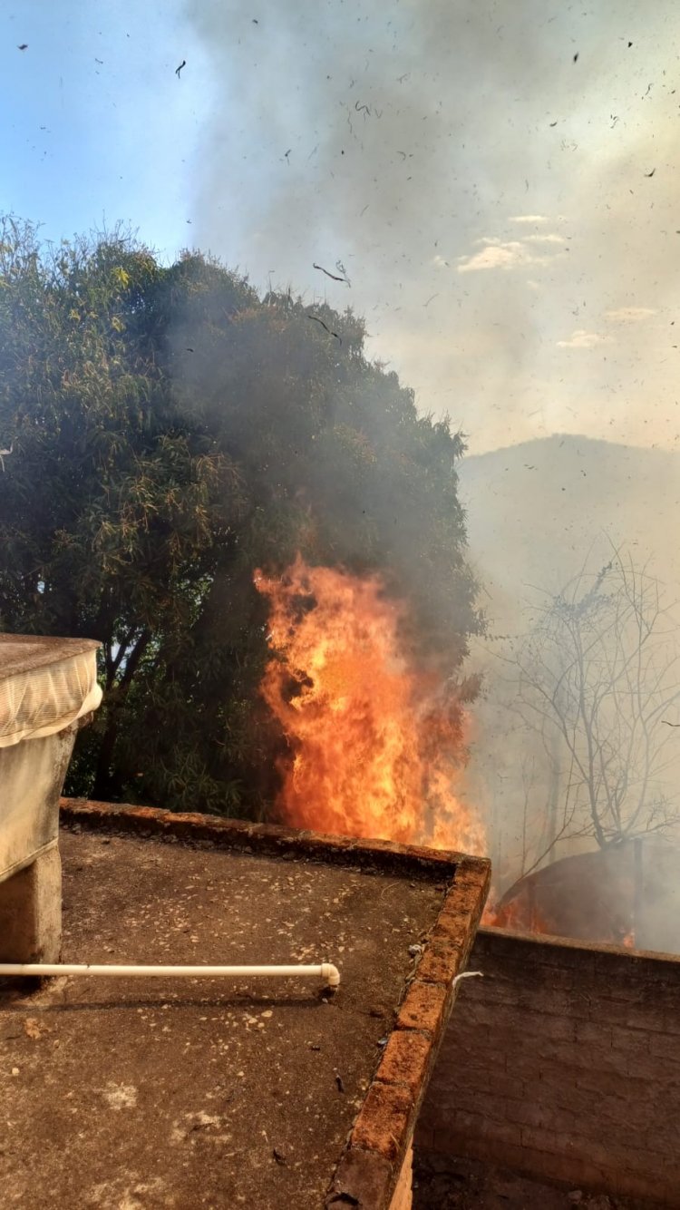 Incêndio atinge área de preservação ambiental em Santanense