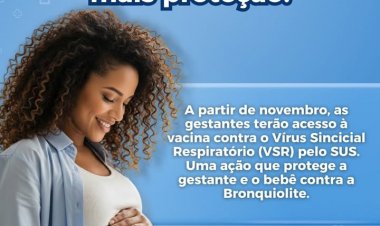 Itaúna: Vacina contra o VSR para gestantes começa em novembro no SUS