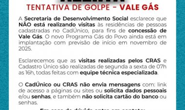 Comunicado da Prefeitura de Itaúna: Alerta sobre o Programa Gás do Povo