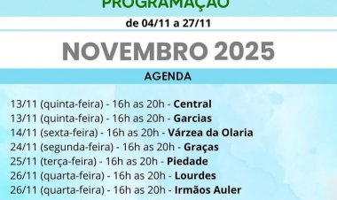 Prefeitura divulga programação do projeto Saúde do Trabalhador em Itaúna (Novembro/2025)