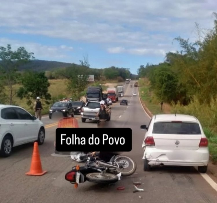 Acidente na MG-050 em Itaúna: motociclista fica ferido após colisão