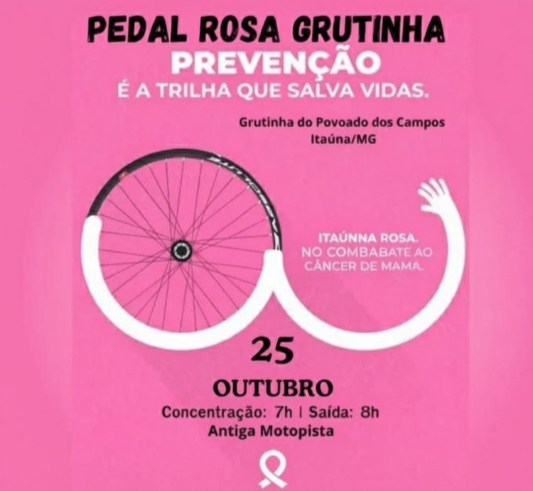 Ciclistas de Itaúna se unem em pedalada pela vida na trilha da prevenção contra o câncer de mama