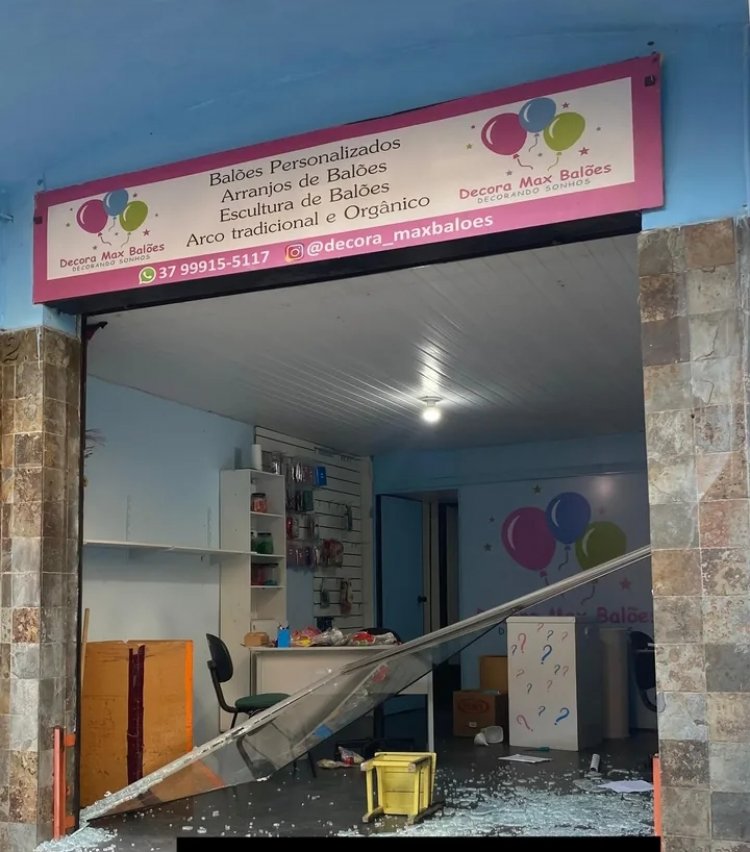 Loja de decoração é arrombada no Centro