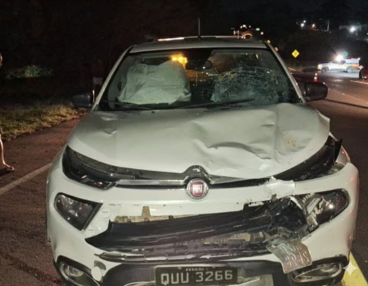 Acidente na MG-050 deixa dois feridos, o motivo seria um porco-espinho