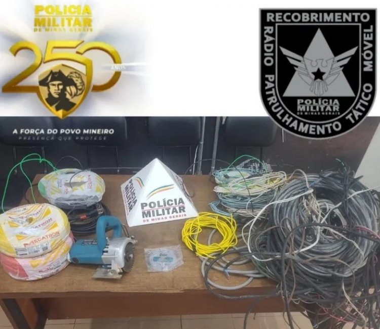 Polícia Militar prende suspeitos  de roubar materiais de Igreja Evangélica