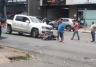 Camionete e moto colidem na avenida Manoel da Custódia