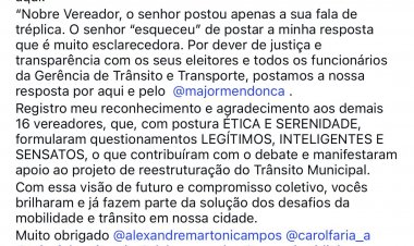 Secretário de Segurança Pública se impõe na Câmara,  Coronel Alexandre Barbosa de Oliveira responde vereador com firmeza