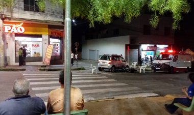 Acidente no Cidade Nova, motociclista fica ferido em colisão
