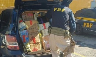 PRF apreende carga de mercadorias ilegais proveniente do Paraguai perto de Itaúna