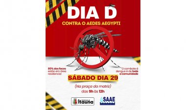 Cidade tem Dia D Contra o Aedes neste sábado