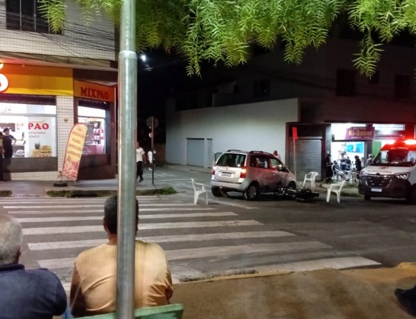 Acidente no Cidade Nova, motociclista fica ferido em colisão