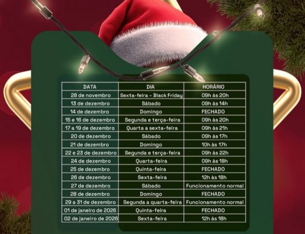 Horário especial de Natal 2025, comércio tem regras definidas pela CDL