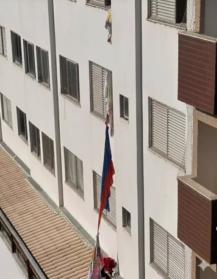 Jovem improvisa corda de panos para escapar de apartamento em suposto cárcere privado