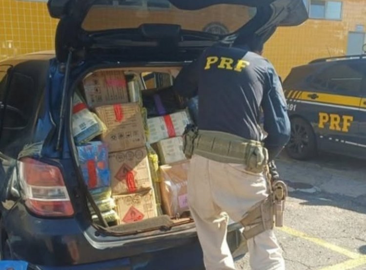 PRF apreende carga de mercadorias ilegais proveniente do Paraguai perto de Itaúna