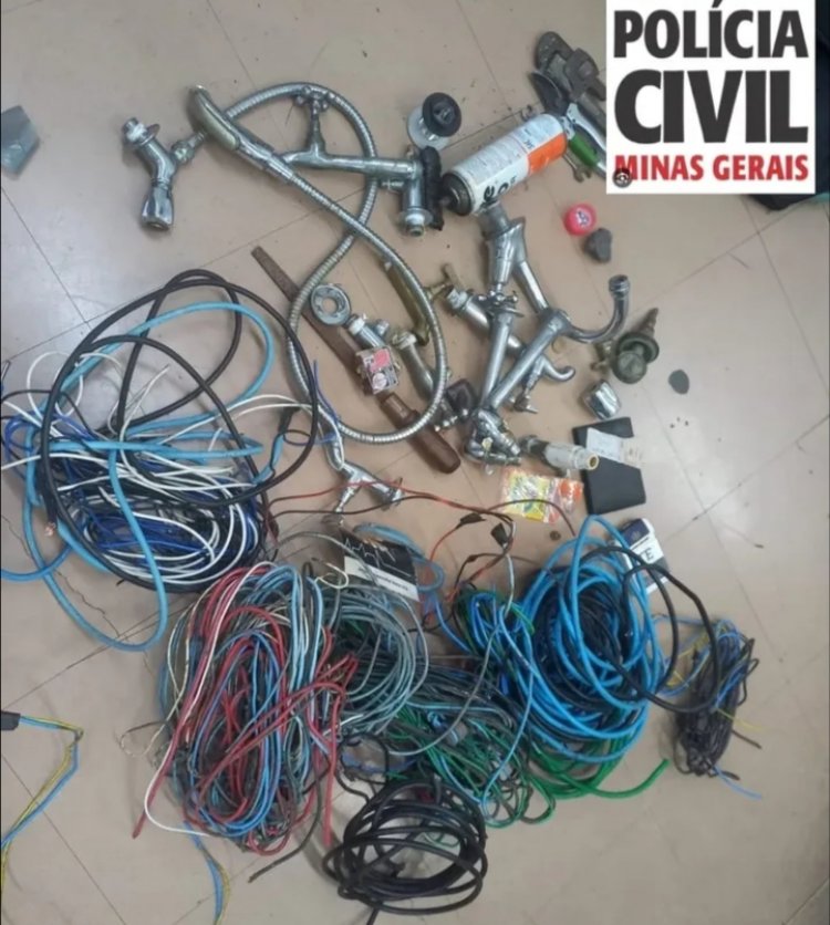 Operação Policial em Itaúna recupera grande quantidade de fiação furtada e prende suspeito