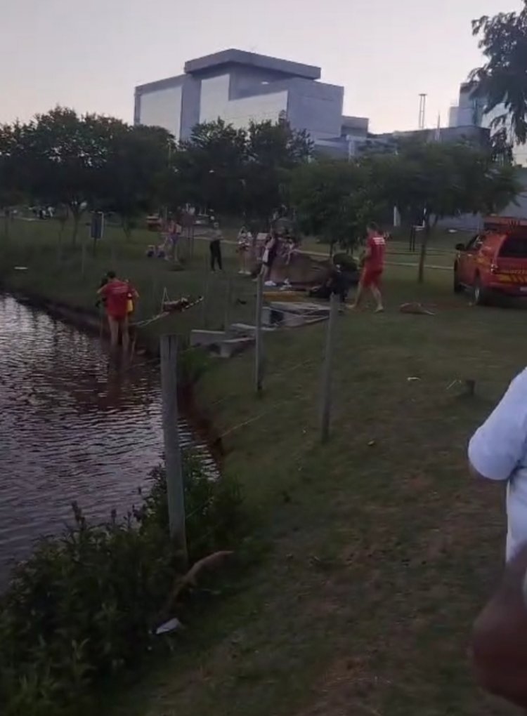 Suspeita de afogamento mobiliza bombeiros na lagoa do Boulevard Lago Sul