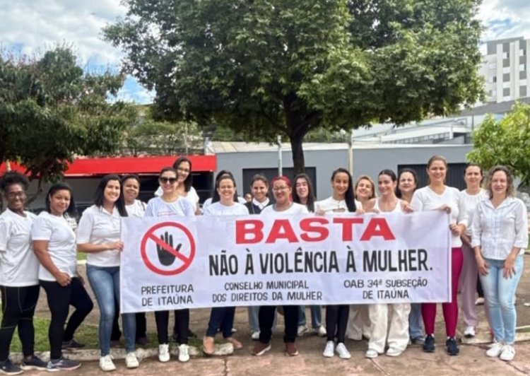 Itaúna unida em caminhada pela paz e não violência contra a mulher