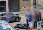 Colisão entre carro e moto deixa ferido no Centro