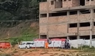 Acidente em construção no Boulevard Lago Sul mobiliza Bombeiros e SAMU