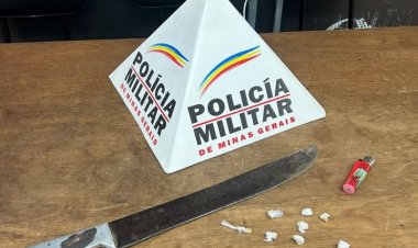 Homem é preso com drogas e facão no Universitário