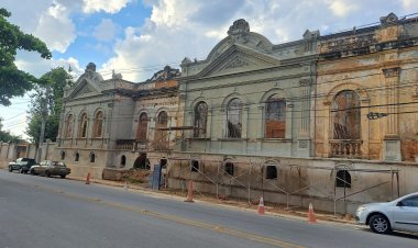 Restauração do prédio  antigo está 60% concluída