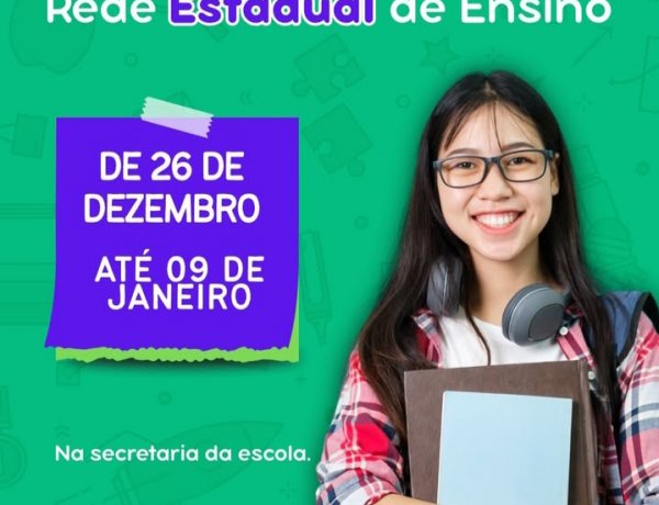 Matrículas abertas para a Rede Estadual em Itaúna