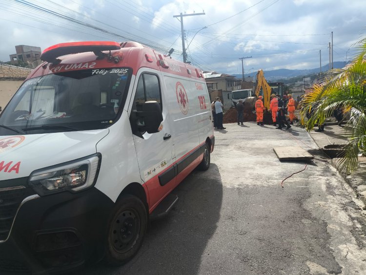 Homem fica preso em tubulação subterrânea em Itaúna