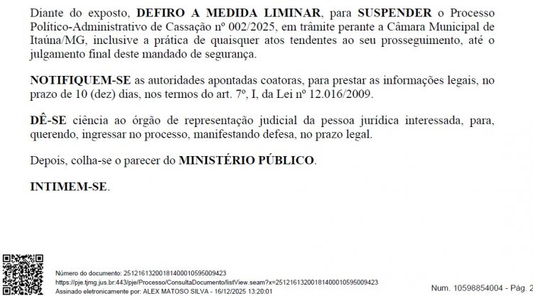 Teimosia do presidente da Câmara gera suspensão da Comissão Processante da Câmara no Caso Neto