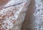 Chuva de granizo atinge Itaúna na tarde desta terça-feira (13)