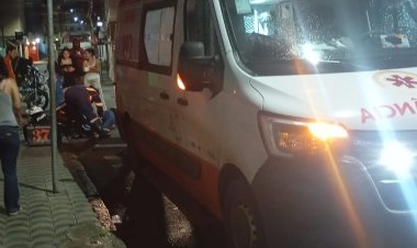 Acidente na Praça da Lagoinha deixa motociclista ferido