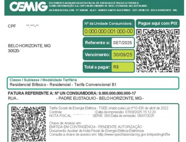 Cemig esclarece: Nova fatura é legítima, mas exige atenção contra fraudes