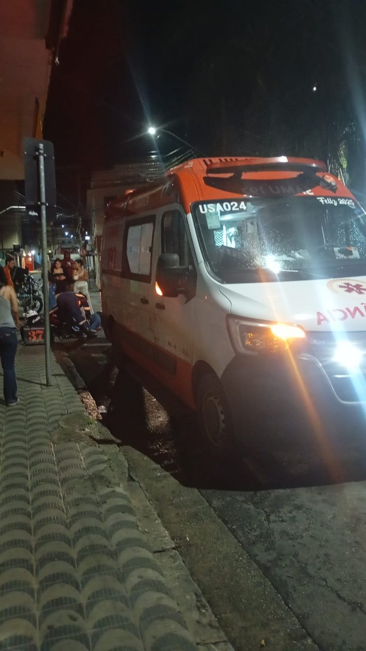 Acidente na Praça da Lagoinha deixa motociclista ferido