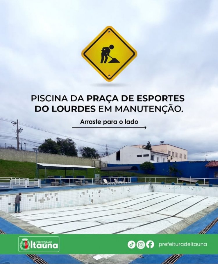 Piscina da Praça de Esportes do bairro de Lourdes entra em reforma e é interditada