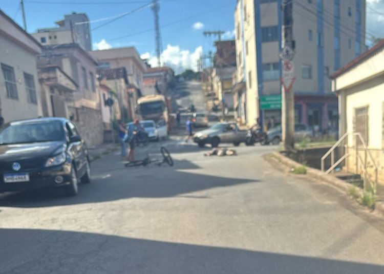 Ciclista se acidenta no bairro Santanense