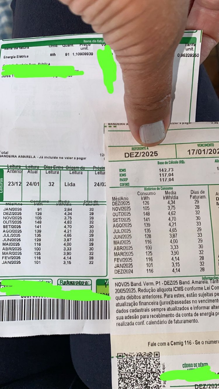 Cuidado com o golpe, faturas falsas da CEMIG circulam com dados idênticos aos originais
