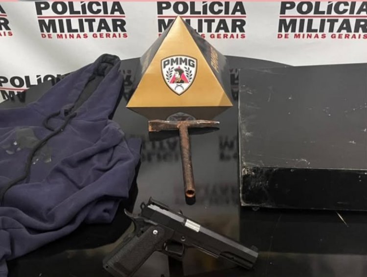 Tentativa de furto em Itatiaiuçu: PM recupera materiais após fuga de suspeito