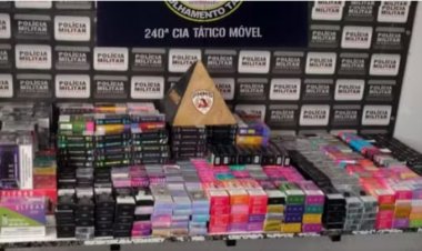 ​PM fecha "loja domiciliar" de cigarros eletrônicos no bairro Alvorada, em Divinópolis