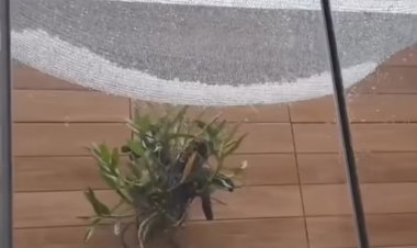 Temporal com granizo surpreende moradores do bairro Murilo Gonçalves