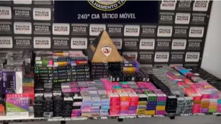 ​PM fecha "loja domiciliar" de cigarros eletrônicos no bairro Alvorada, em Divinópolis